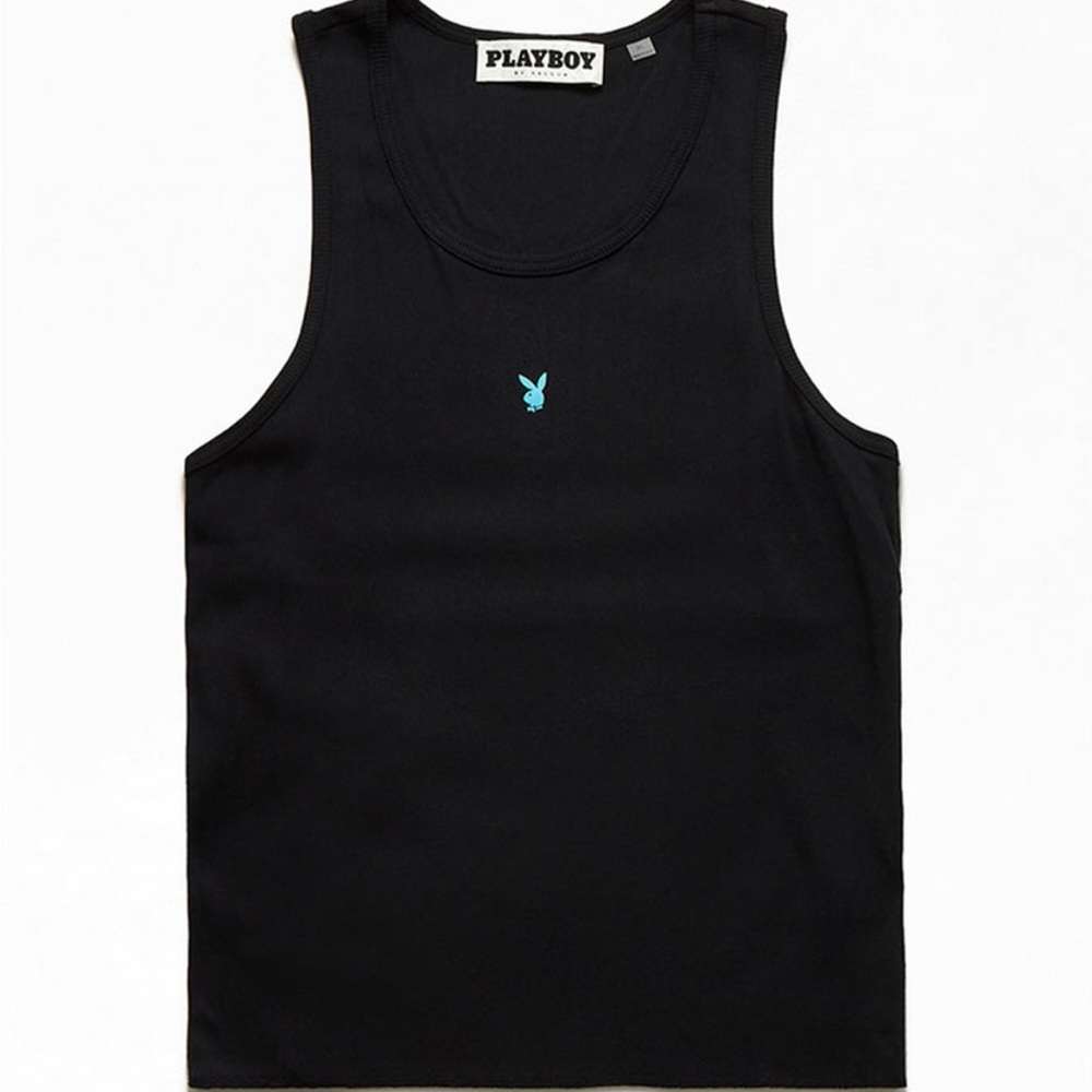 ‼️‼️SOLD‼️‼️PacSun x Playboy Black Ribbed Tank Top Size XL